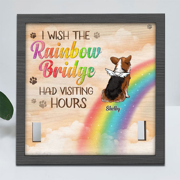 Rainbow Bridge - Dog Memorial - Personalized Memorial Pet Loss Sign (9x9 inches)