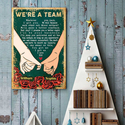 We're A Team - Personalized Vertical Poster