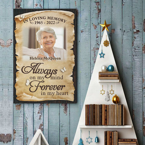 You're Forever In My Heart & I Will Never Forget You - Upload Image, Personalized Vertical Poster