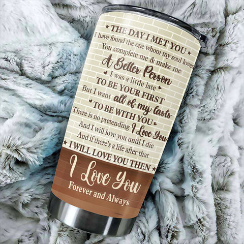 Wife To Husband -  I'll Love You Until I Die - Gift For Couples, Husband Wife, Personalized Tumbler