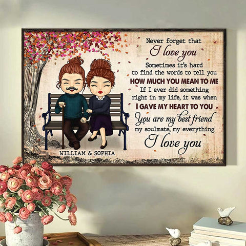 You Are My Soulmate, I Love You - Gift For Couples, Personalized Horizontal Poster