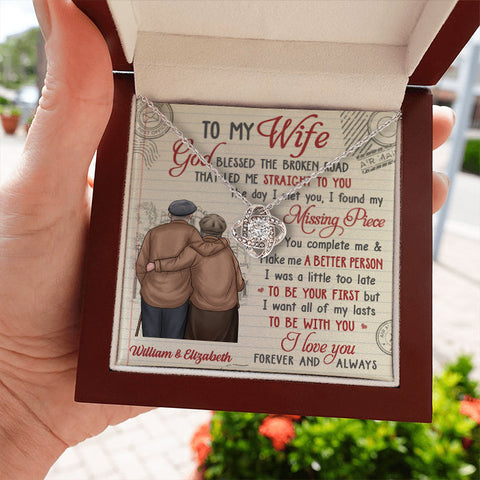 I Want All Of My Lasts To Be With You - Gift For Couples, Personalized Love Knot Necklace