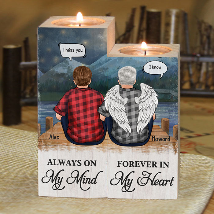 Always On My Mind, Forever In My Heart - Personalized Candle Holder