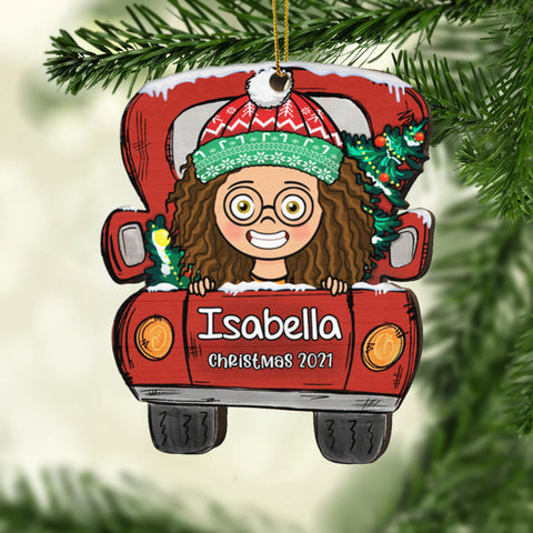 Enjoying Christmas 2021 With Your Kids - Personalized Shaped Ornament