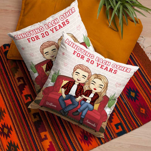 Annoying Each Other For Many Years - Gift For Couples, Personalized Pillow (Insert Included)