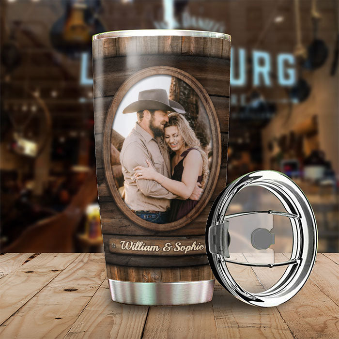 I Wish I Could Turn Back Time - Upload Image, Gift For Couples - Personalized Tumbler