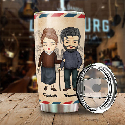 The Day I Met You, I Found My Missing Piece - Gift For Couples, Personalized Tumbler