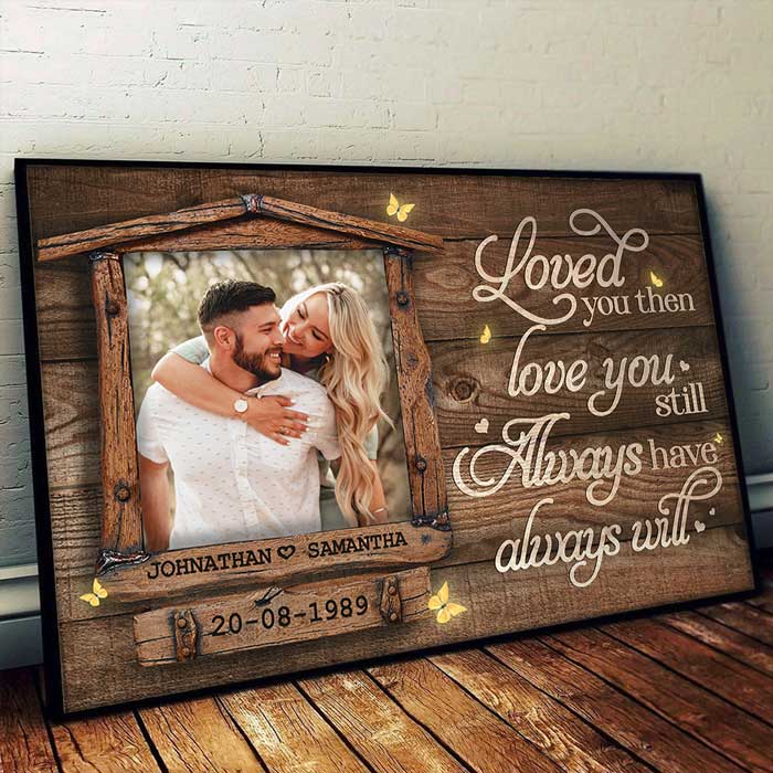 Love You Still - Upload Image, Gift For Couples, Husband Wife - Personalized Horizontal Poster