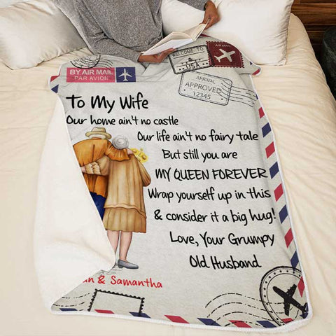 Our Life Ain't No Fairy Tale - But Still You Are My Queen Forever - Personalized Blanket
