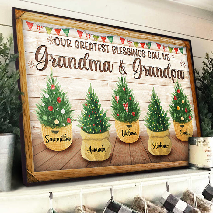 Grandkids - The Greatest Joy Of All - Personalized Horizontal Poster