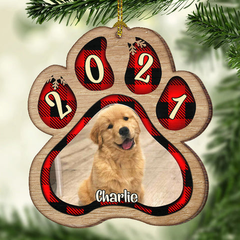 Pets And Color Paws - Upload Image - Personalized Shaped Ornament