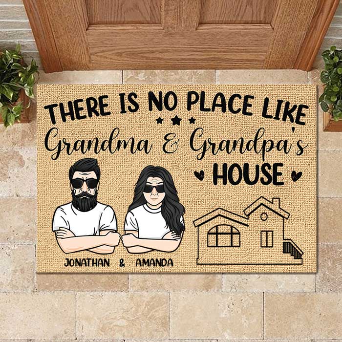 There's No Place Like - Personalized Decorative Mat