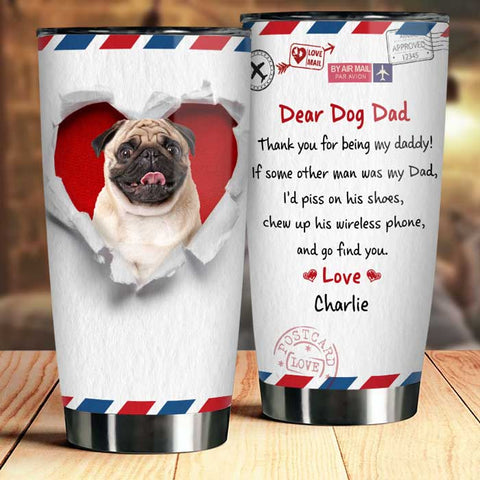 Thank You For Being My Parents - Gift For Dog Lovers, Upload Image - Personalized Tumbler