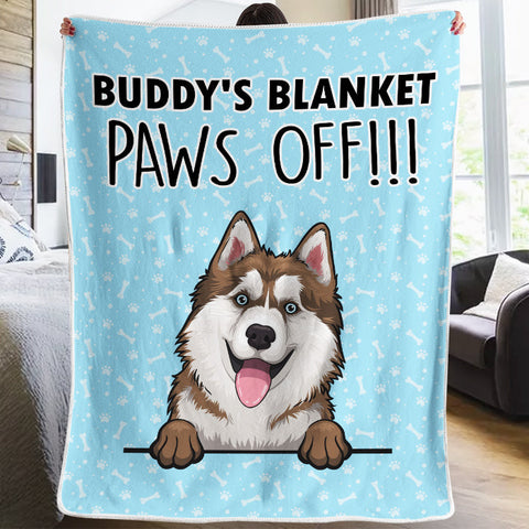 Paws Off - It's My Blanket - Gift For Dog Lovers - Personalized Blanket