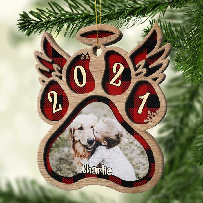 Angel Wings For Our Beloved Pets - Upload Pet Photo - Personalized Shaped Ornament