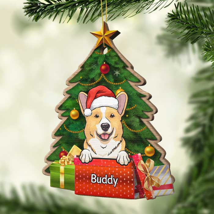 Under The Christmas Tree - Personalized Shaped Ornament