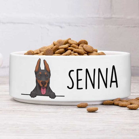 Solid Color, Gift For Dog Lovers - Personalized Custom Dog Bowls