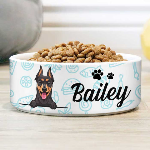 Food World, Gift For Dog Lovers - Personalized Custom Dog Bowls