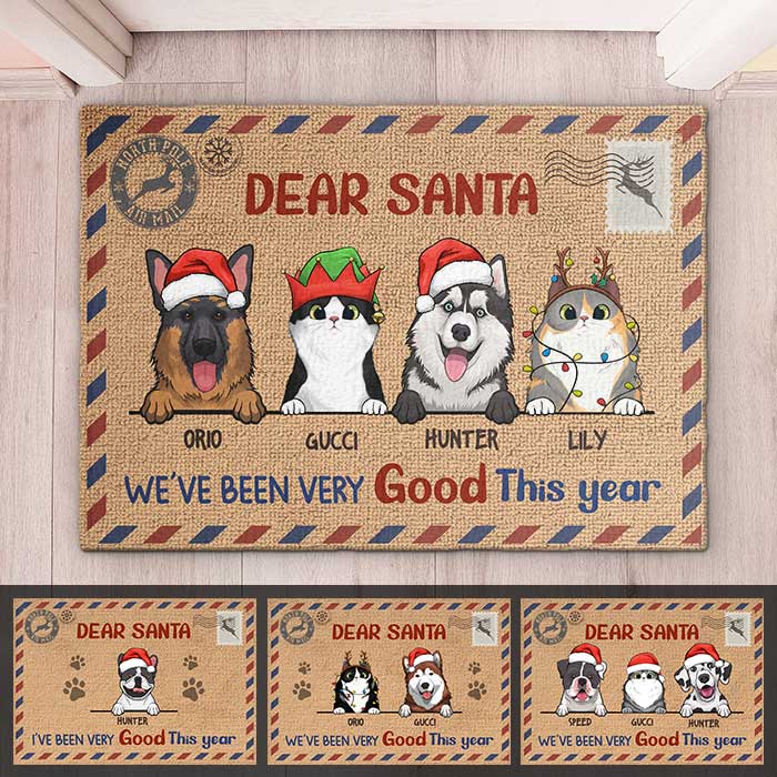 Letter To Santa - Dear Santa, We've Been Very Good This Year - Personalized Decorative Mat