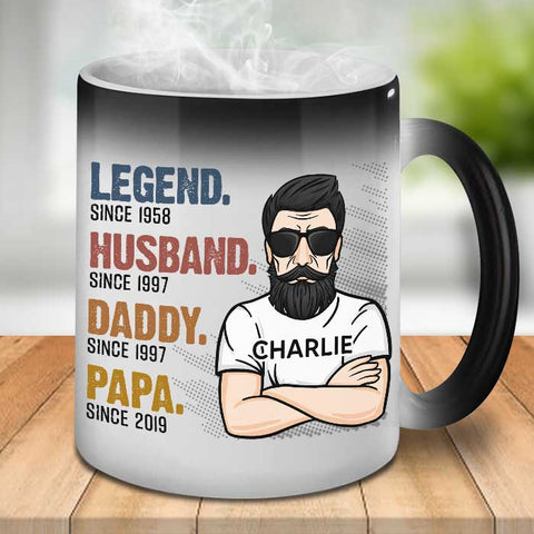 The Legend Husband - Gift For Dad, Funny Personalized Color Changing Mug
