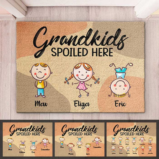 Grandkids Spoiled Here - Personalized Decorative Mat
