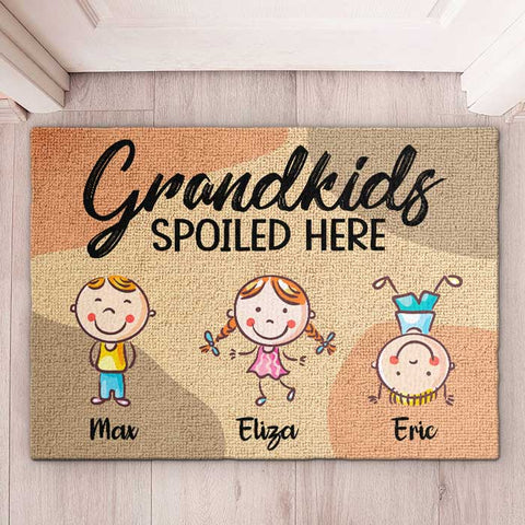 Grandkids Spoiled Here - Personalized Decorative Mat