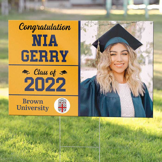 Graduation Class Of 2022 - Upload Image, Personalized Yard Sign