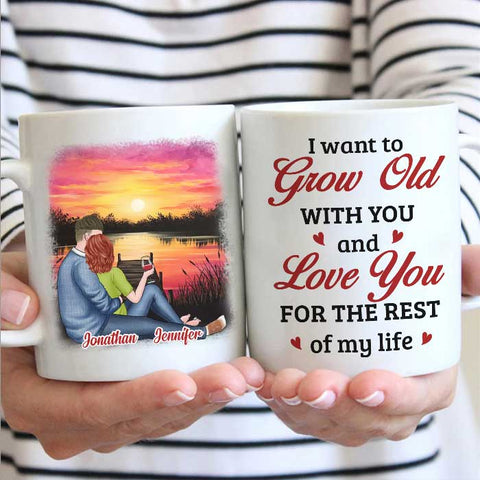 I Want To Grow Old With You - Gift For Couples, Personalized Mug