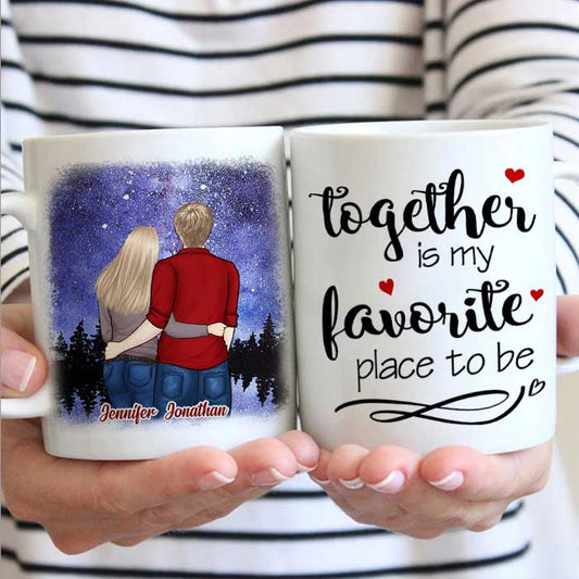 Together With You Is My Favorite Place To Be - Gift For Couples, Personalized Mug