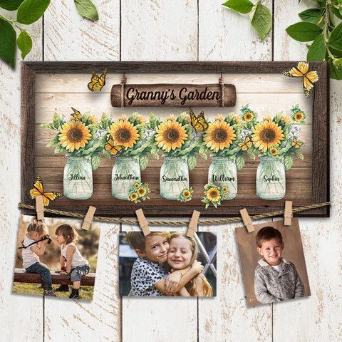 Granny's Garden - Personalized Display Photo Board