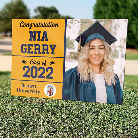 Graduation Class Of 2022 - Upload Image, Personalized Yard Sign