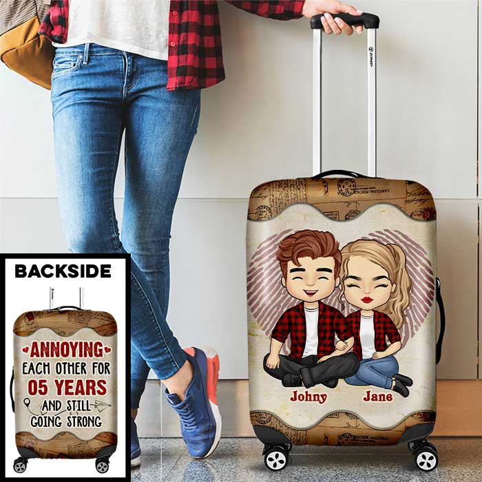 Annoying You Is My Favorite Hobby - Gift For Couples, Husband Wife - Personalized Luggage Cover