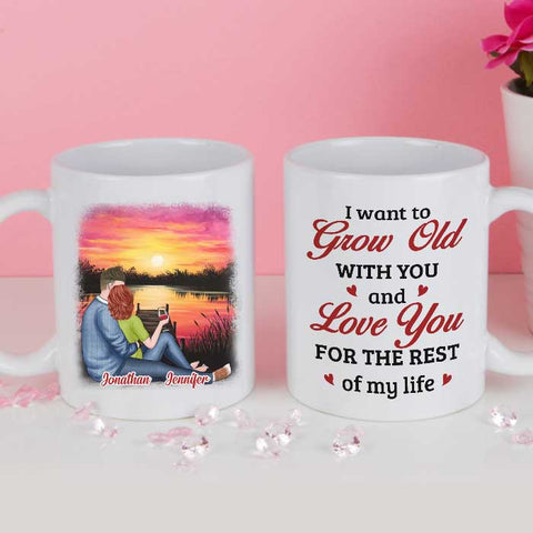 I Want To Grow Old With You - Gift For Couples, Personalized Mug