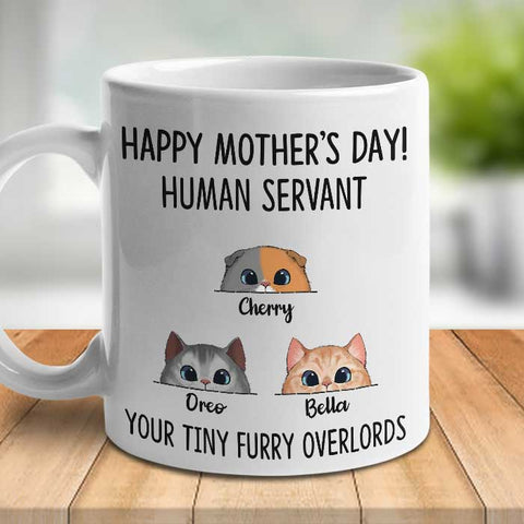 Your Tiny Furry Overlord Happy Mother's Day - Gift For Mother's Day - Personalized Mug