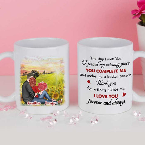 Thank You For Walking Beside Me - Gift For Couples, Personalized Mug