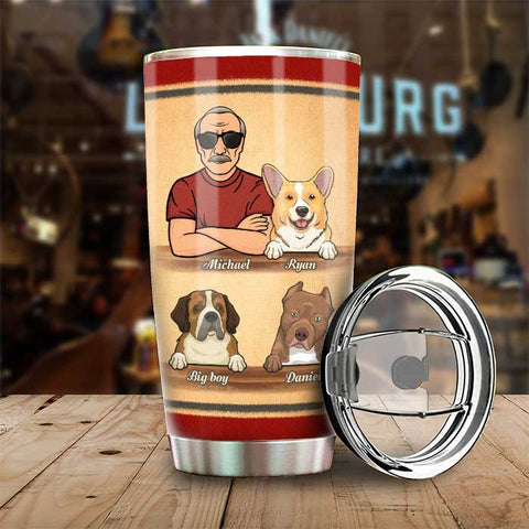 An Amazing Dog Dad - Personalized Tumbler - Gift For Dad