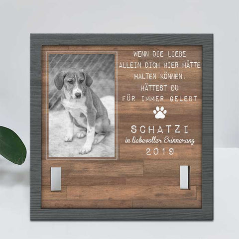 Beste Freunde Treten In Unser Leben Und Hinterlassen Pfotenabdr?¬cke In Unseren Herzen - Upload Image - Personalized Memorial Pet Loss Sign (9x9 Zoll) German