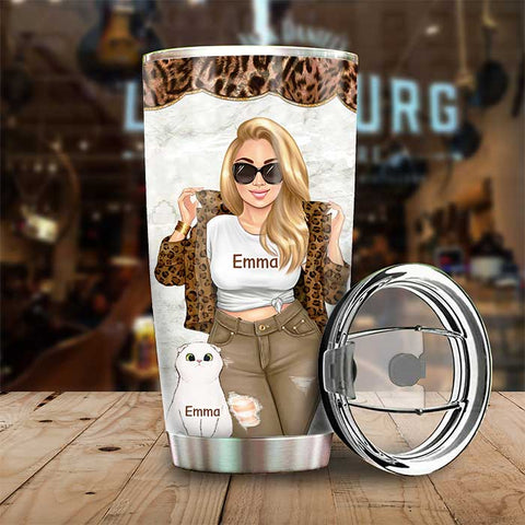 Cat Mom Like A Normal Mother But Much Cooler - Gift For Cat Mom, Personalized Tumbler