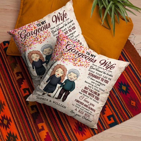 To My Gorgeous Wife Meeting You Was A Fate - Gift For Couples, Personalized Pillow (Insert Included)