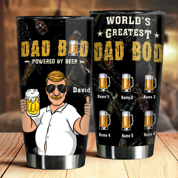 World's Greatest Dad Bod - Gift For Dad, Personalized Tumbler