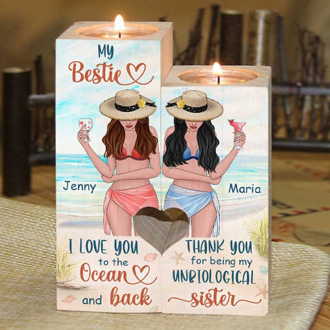 I Love You To The Ocean And Back - Personalized Candle Holder