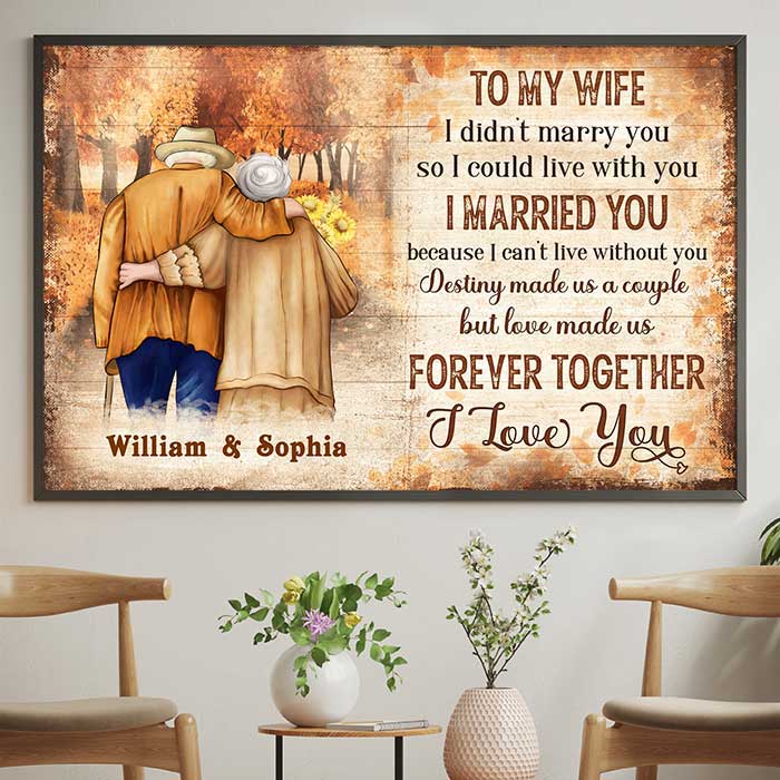 Destiny Made Us A Couple - Gift For Couples, Personalized Horizontal Poster