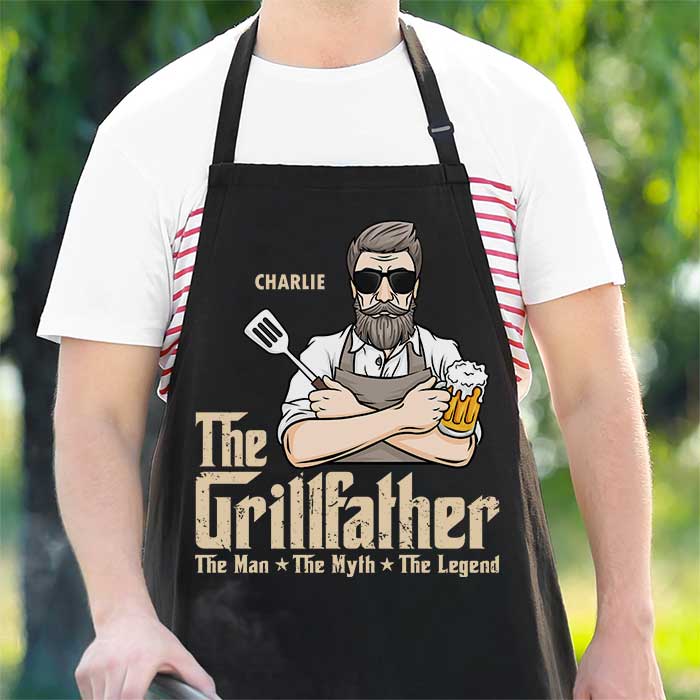 The Grillfather - Gift For Dad - Personalized Apron