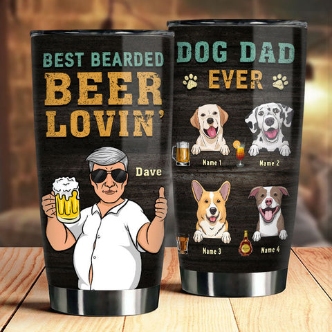 Best Bearded Beer Lovin' - Gift For Dad, Personalized Tumbler