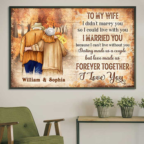 Destiny Made Us A Couple - Gift For Couples, Personalized Horizontal Poster