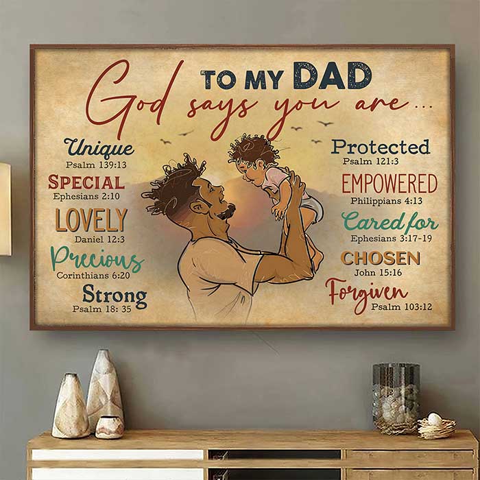 Proud Of Black Dad -  Horizontal Poster