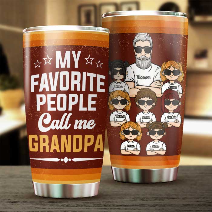 They Call Me Grandpa - Personalized Tumbler - Gift For Dad, Gift For Grandpa
