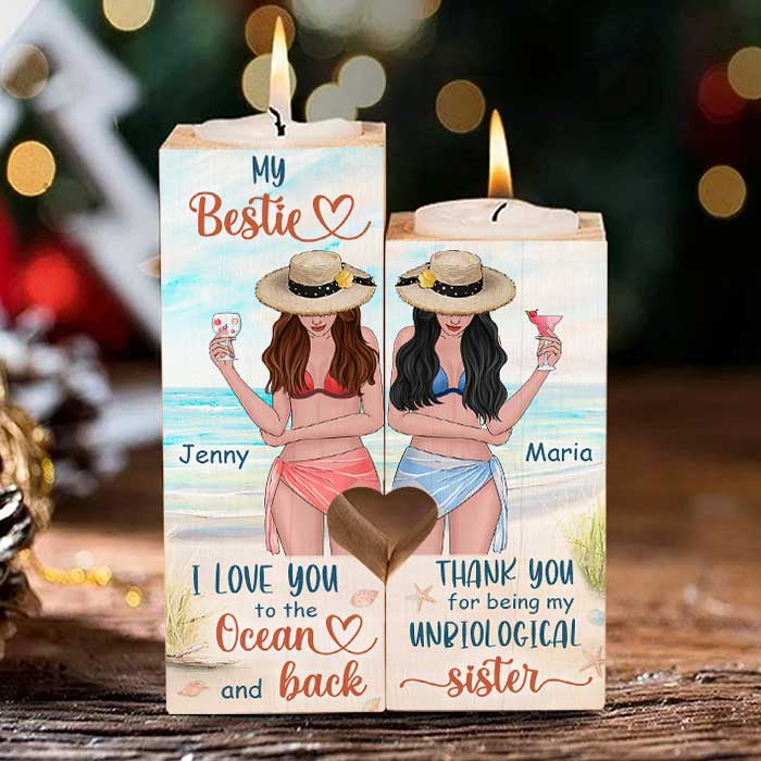 I Love You To The Ocean And Back - Personalized Candle Holder