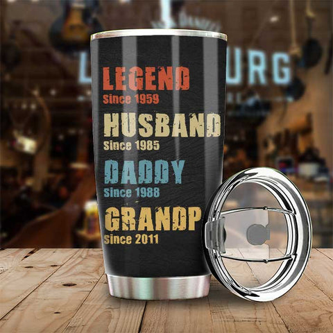 Legend Husband Daddy - Personalized Tumbler - Gift For Dad, Grandpa