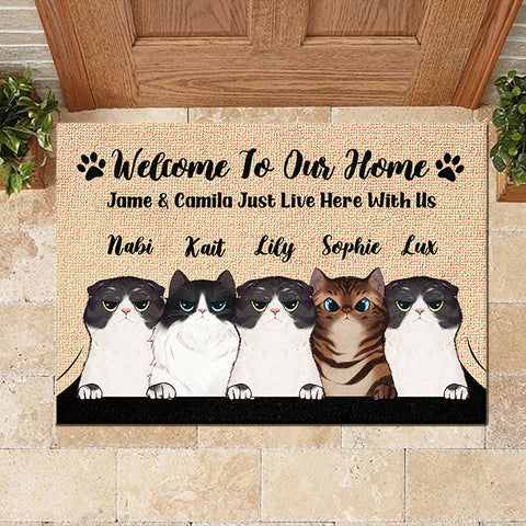 Welcome To Our Home - Personalized Decorative Mat